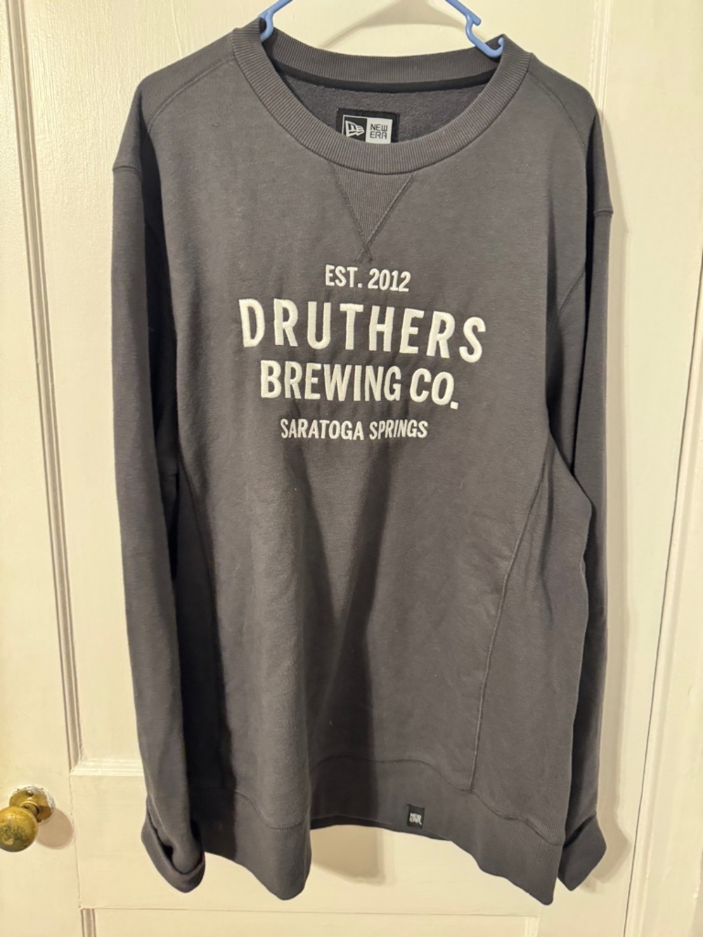 New Era Gray Pullover Crewneck Sweatshirt